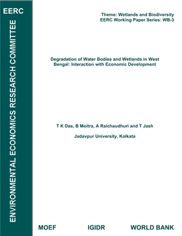 Degradation of Water Bodies and Wetlands in West Bengal: Interaction with Economic Development