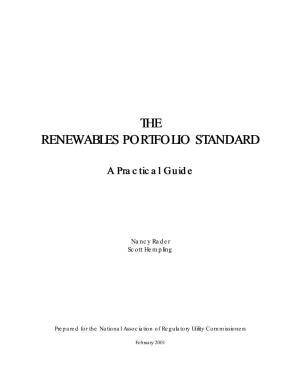 The Renewables Portfolio Standard