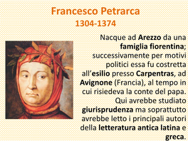 Francesco Petrarca E Giovanni Boccaccio