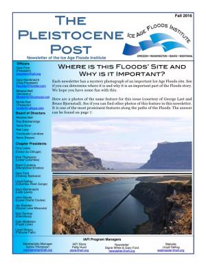 THE Pleistocene POST