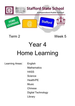 Year 4 Home Learning