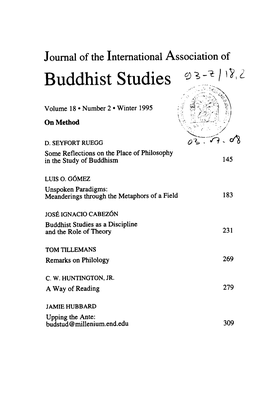 Buddhist Studies As a Discipline and the Role of Theory 231
