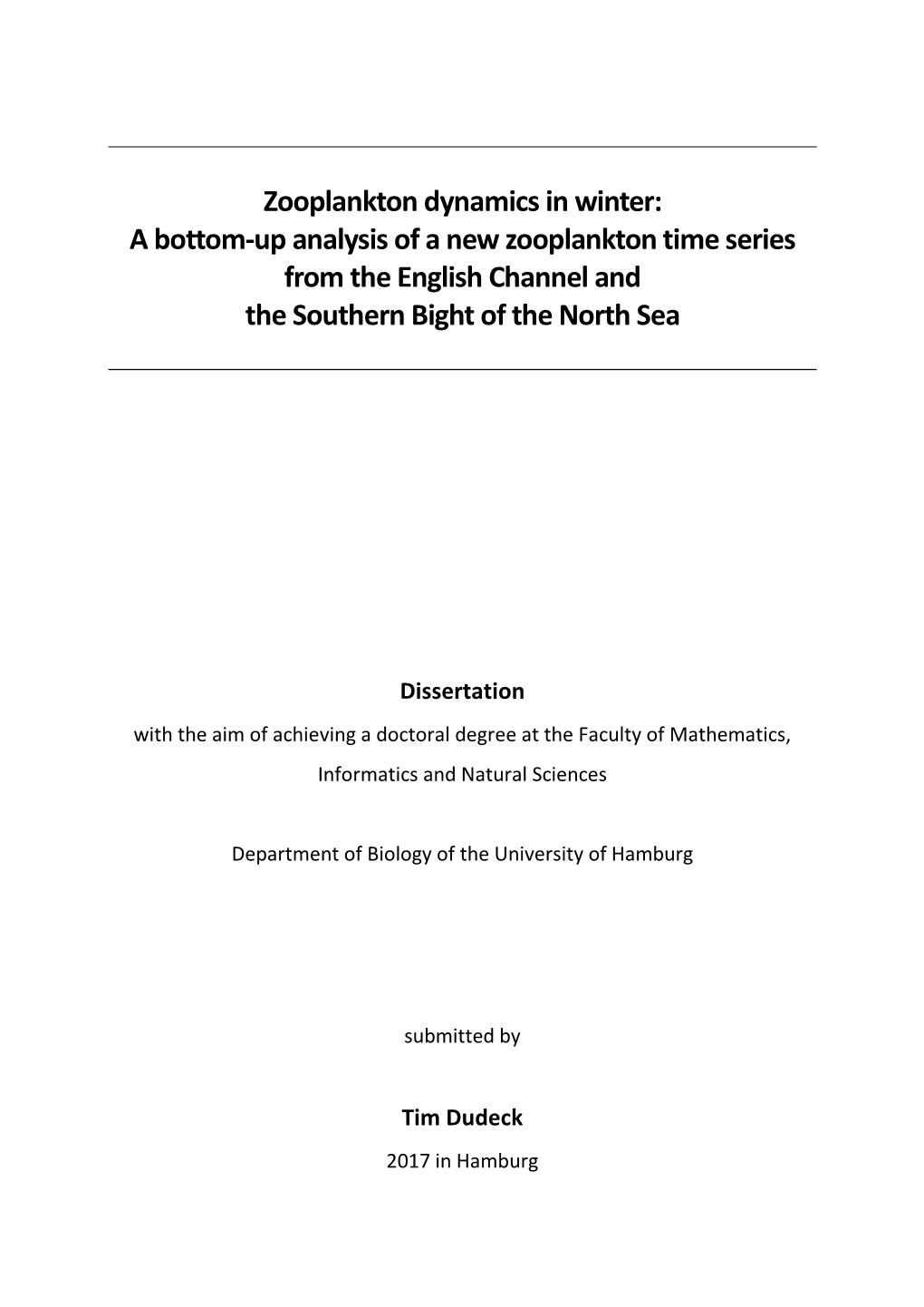 A Bottom-Up Analysis of a New Zooplankton Time Series from the English Channel and the Southern Bight of the North Sea