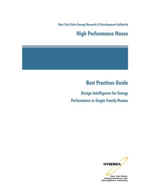 High Performance House Best Practices Guide