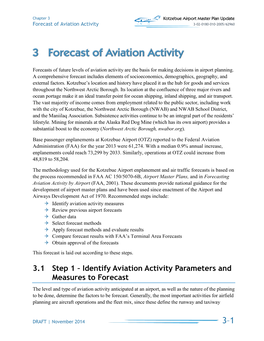 3.1 Step 1 – Identify Aviation Activity Parameters and Measures to Forecast