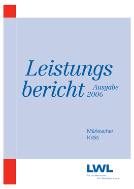 Märkischer Kreis LWL-Leistungsbericht 2006 1