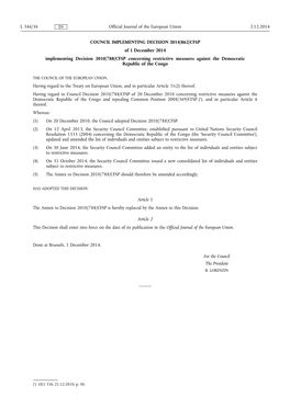 Council Implementing Decision 2014/•862