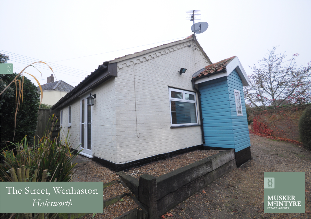 The Street, Wenhaston Halesworth a Detached One Bedroom Single Storey Cottage with Open Plan Kitchen/Living Area