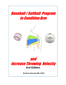 Baseball / Softball Program to Condition Arm and Increase
