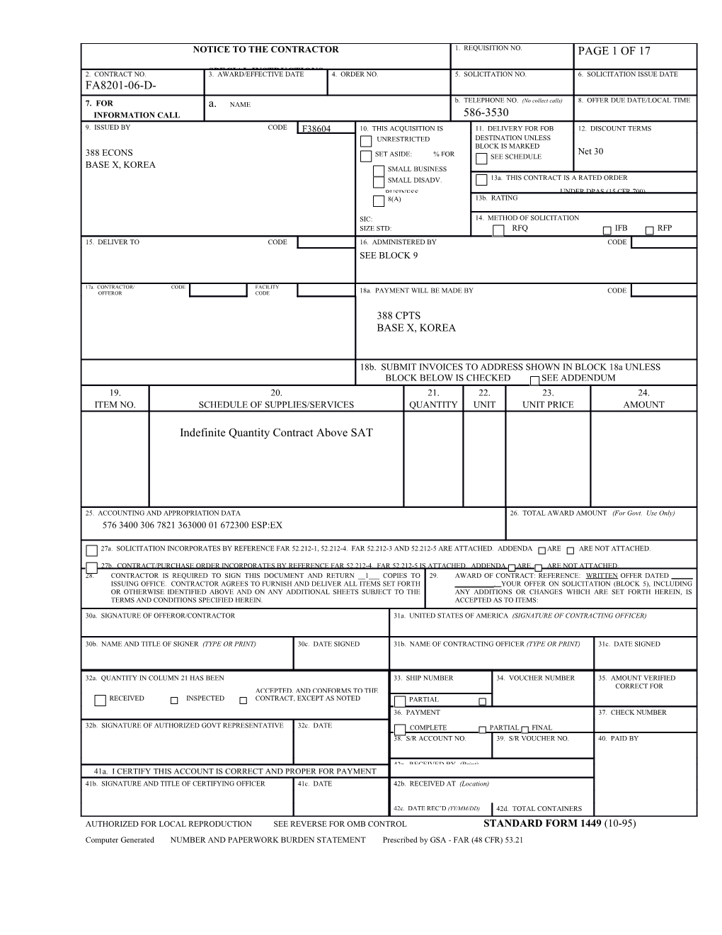 Solicitation/Contract/Order for Commercial Items s3