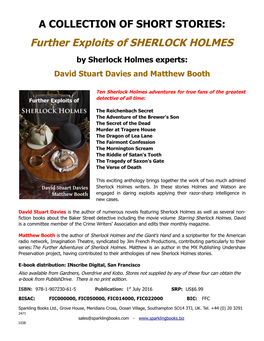 Further Exploits of SHERLOCK HOLMES