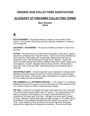Glossary of Firearm Terminology
