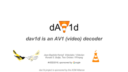 Dav1d Is an AV1 (Video) Decoder