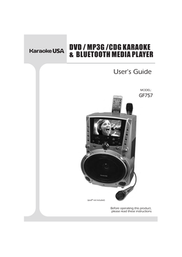 Dvd / Mp3g /Cdg Karaoke & Bluetooth Media Player