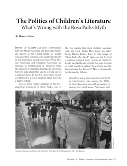 The Politics of Children's Literature