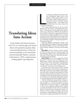 Translating Ideas Into Action