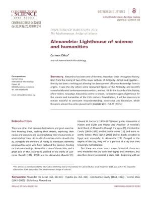 Alexandria: Lighthouse of Science and Humanities