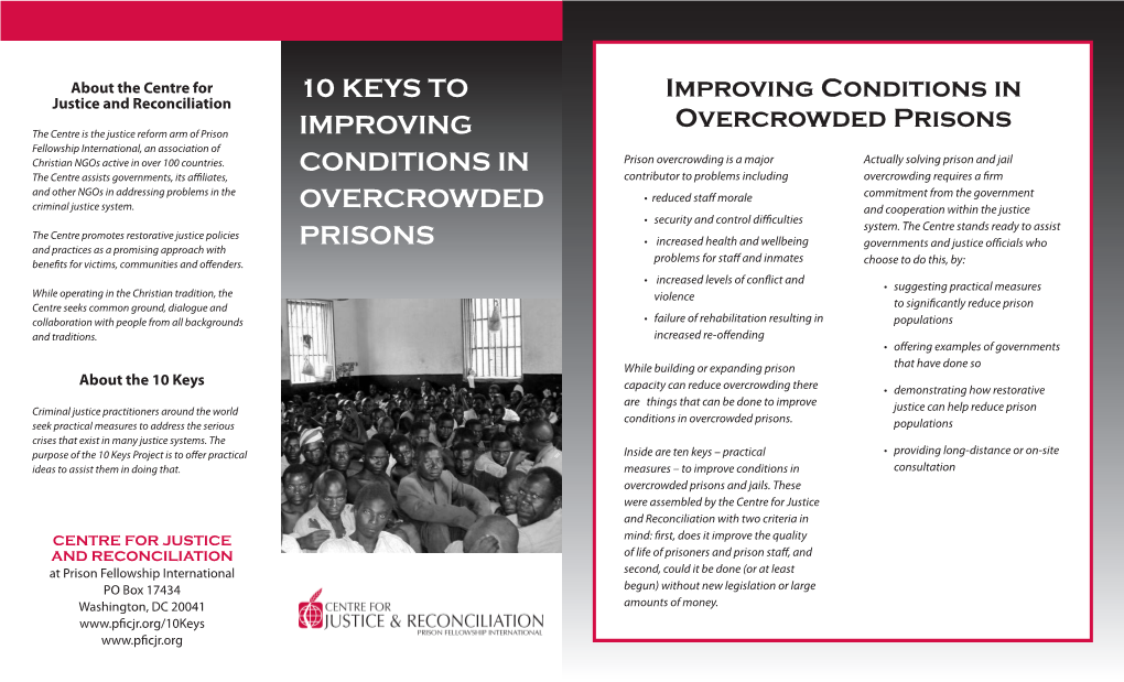 10 Keys to Improving Conditions in Overcrowded Prisons