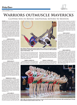 Warriors Outmuscle Mavericks Clippers Win in Rivers’ Emotional Return to Boston