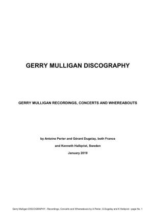 Gerry Mulligan Discography