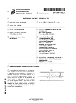 Low Loss, Broadband Stripline-To-Microstrip Transition