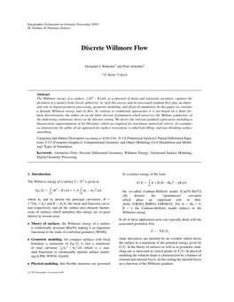 Discrete Willmore Flow