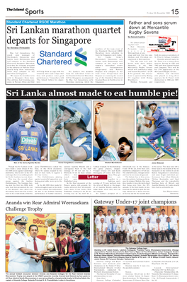Sri Lankan Marathon Quartet Departs for Singapore