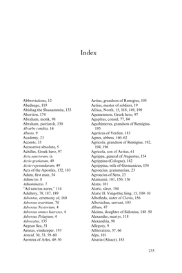 233 Abbreviations, 12 Abednego, 119 Abishag the Shunammite, 133