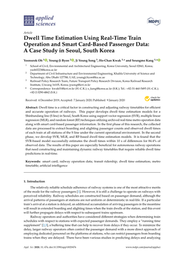 Dwell Time Estimation Using Real-Time Train Operation and Smart Card-Based Passenger Data: a Case Study in Seoul, South Korea