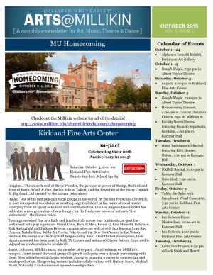 MU Homecoming Kirkland Fine Arts Center