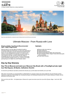 Ultimate Moscow - from Russia with Love