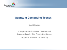 Quantum Computing Trends