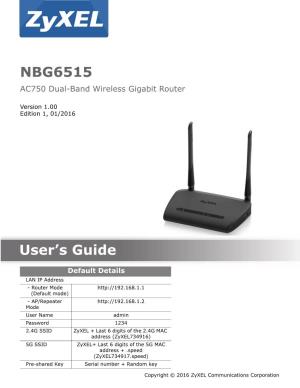 NBG6515 User's Guide