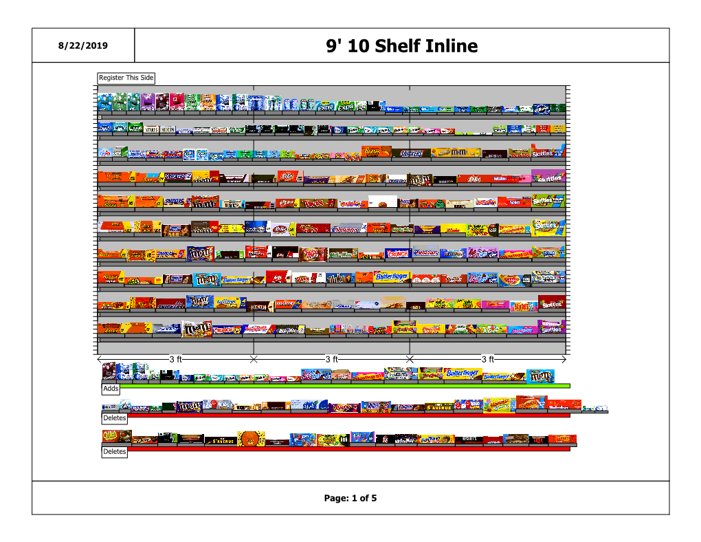 9' 10 Shelf Inline