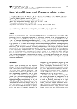 (Zoanthid) Larvae: Pelagic Life, Parentage and Other Problems