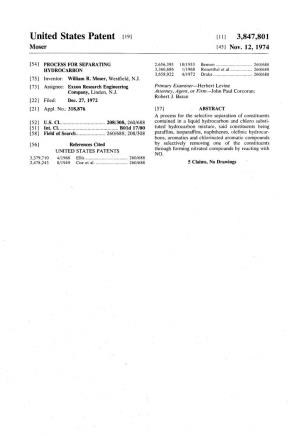 United States Patent (19) (11) 3,847,801 Moser (45) Nov