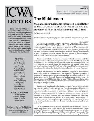 The Middleman: Maulana Fazlur Rahman Is Considered The
