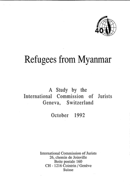 Refugees from Myanmar