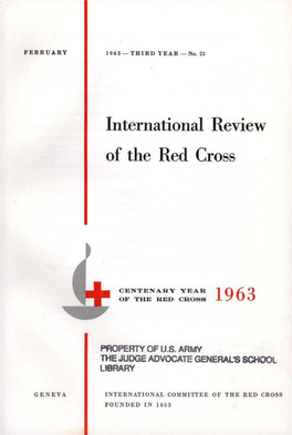International Review of the Red Cross, February 1963, Third Year