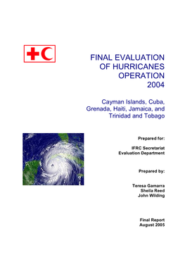 Final Evaluation of Hurricanes Operation 2004