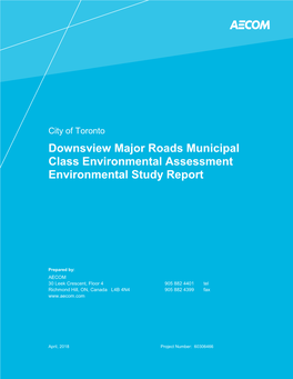 Downsview Major Roads Environmental Study Report