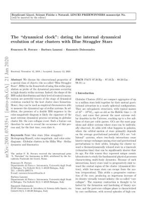 The" Dynamical Clock": Dating the Internal Dynamical Evolution of Star