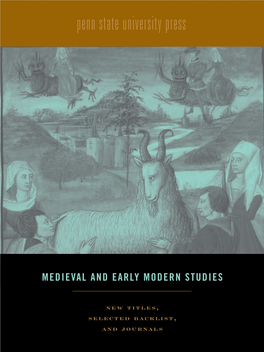 Medieval and Early Modern Studies