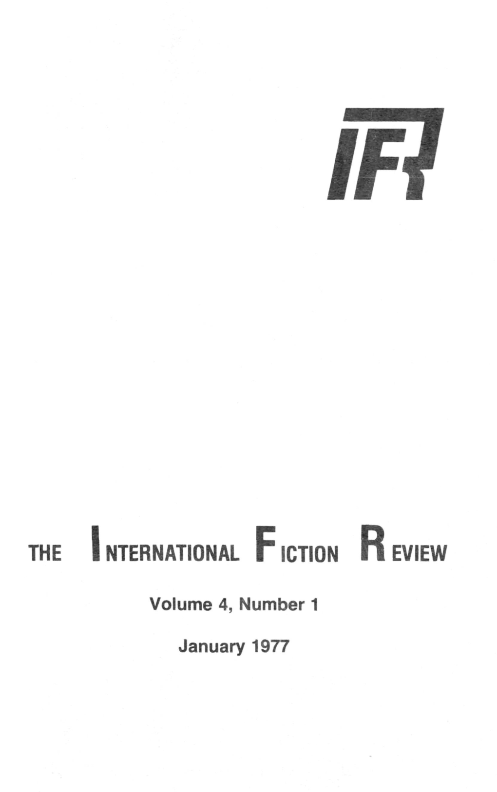 THE INTERNATIONAL Flction REVIEW