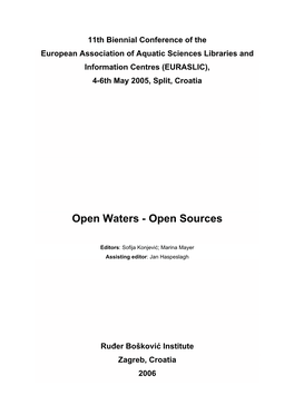 Open Waters - Open Sources