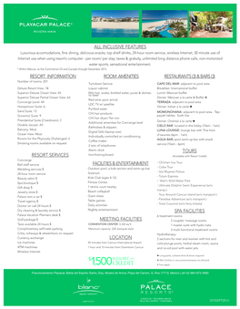Playacar Palace Info Sheet