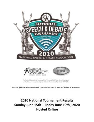 2020 Nationals Results Packet