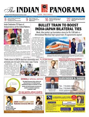 Bullet Train to Boost India-Japan Bilateral Ties