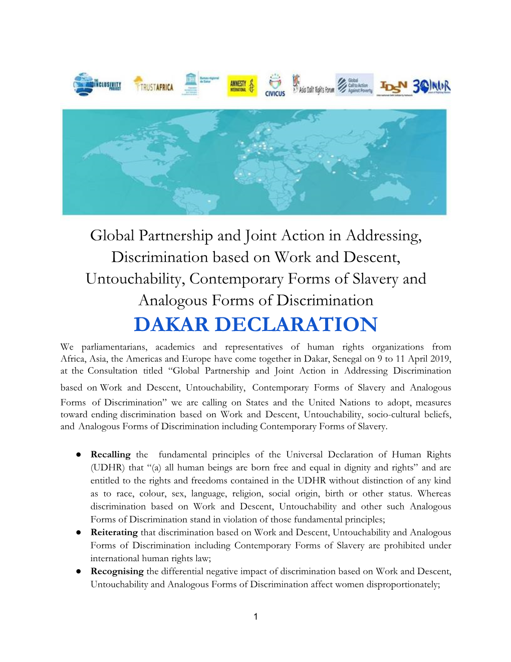 Dakar Declaration