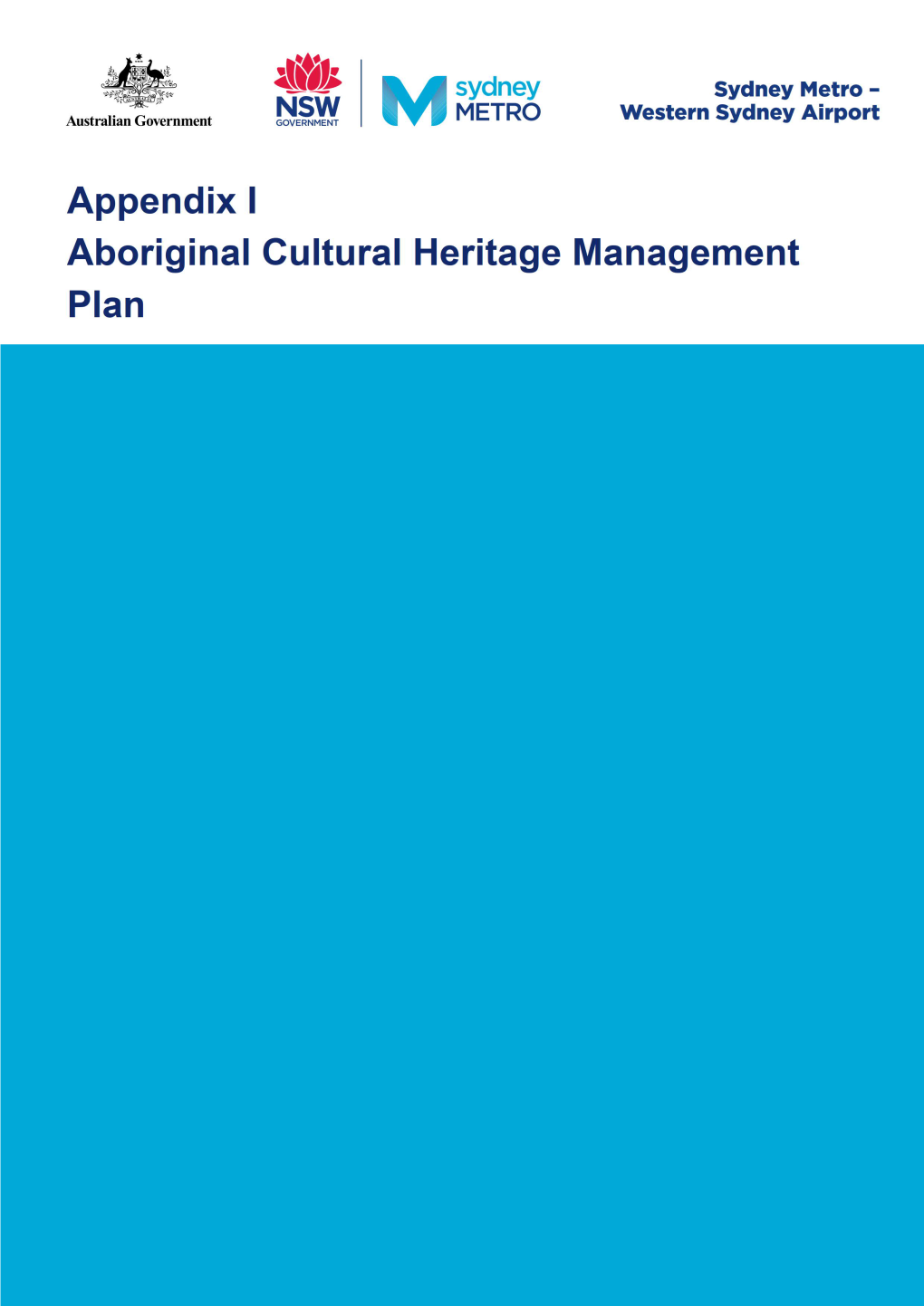 Aboriginal Cultural Heritage Management Plan
